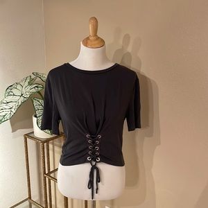 Dark Gray Crop Top - Size LG